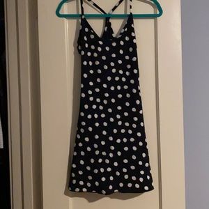 Outdoor Voices exercise dress black polka dot xs